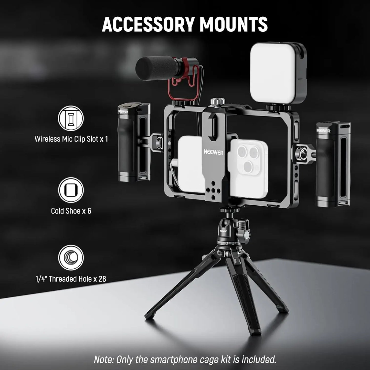 Universal Phone Cage Rig with Bluetooth Handle Stabilizer