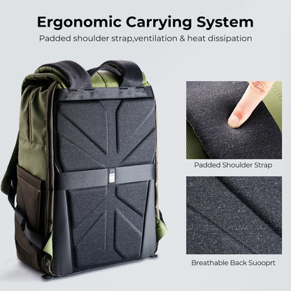Large Capacity 20L Camera Backpack for Travel and Hiking
