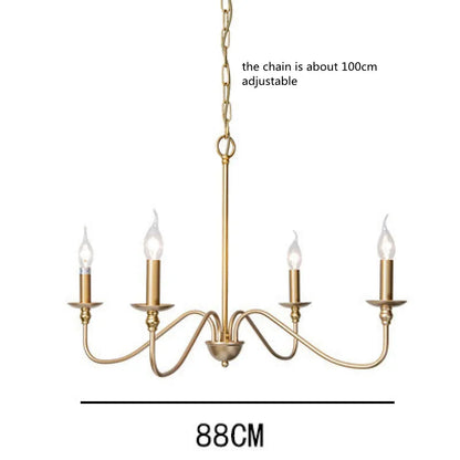 Modern Retro Loft Chandelier 4 Lights Gold Finish