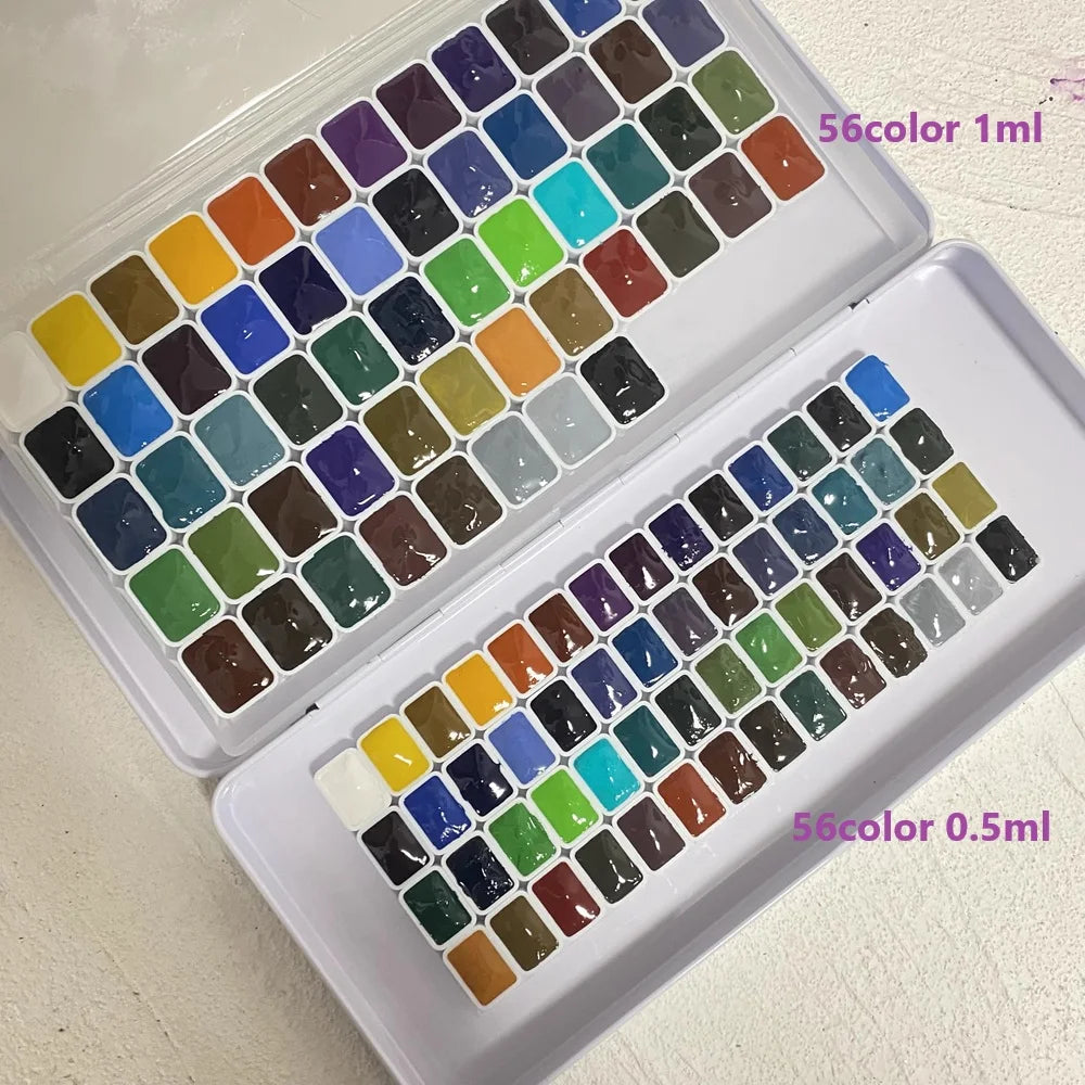 56 Colour Professional Watercolour Paint Set Artist Student