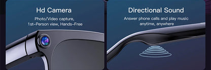 AI Smart Glasses 8MP Camera Colorful Lens 4K