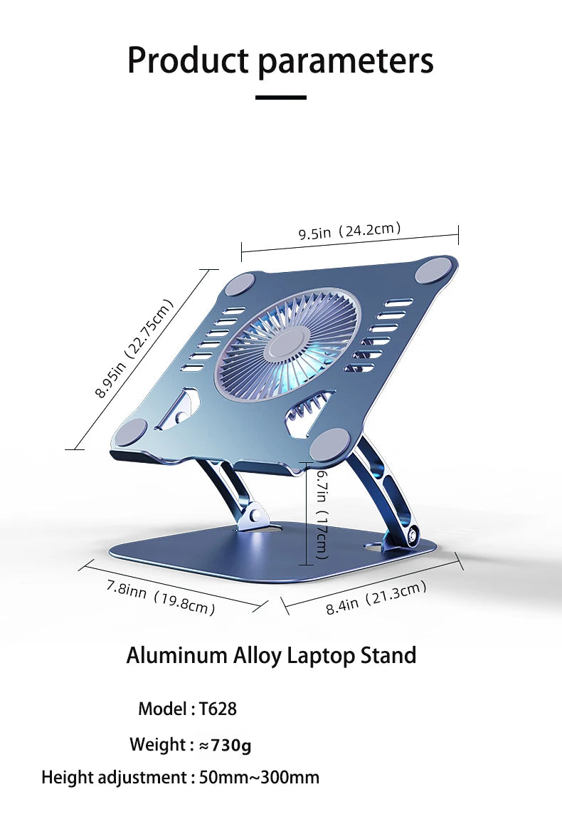 Adjustable Laptop Cooling Stand for Gaming and Office Use