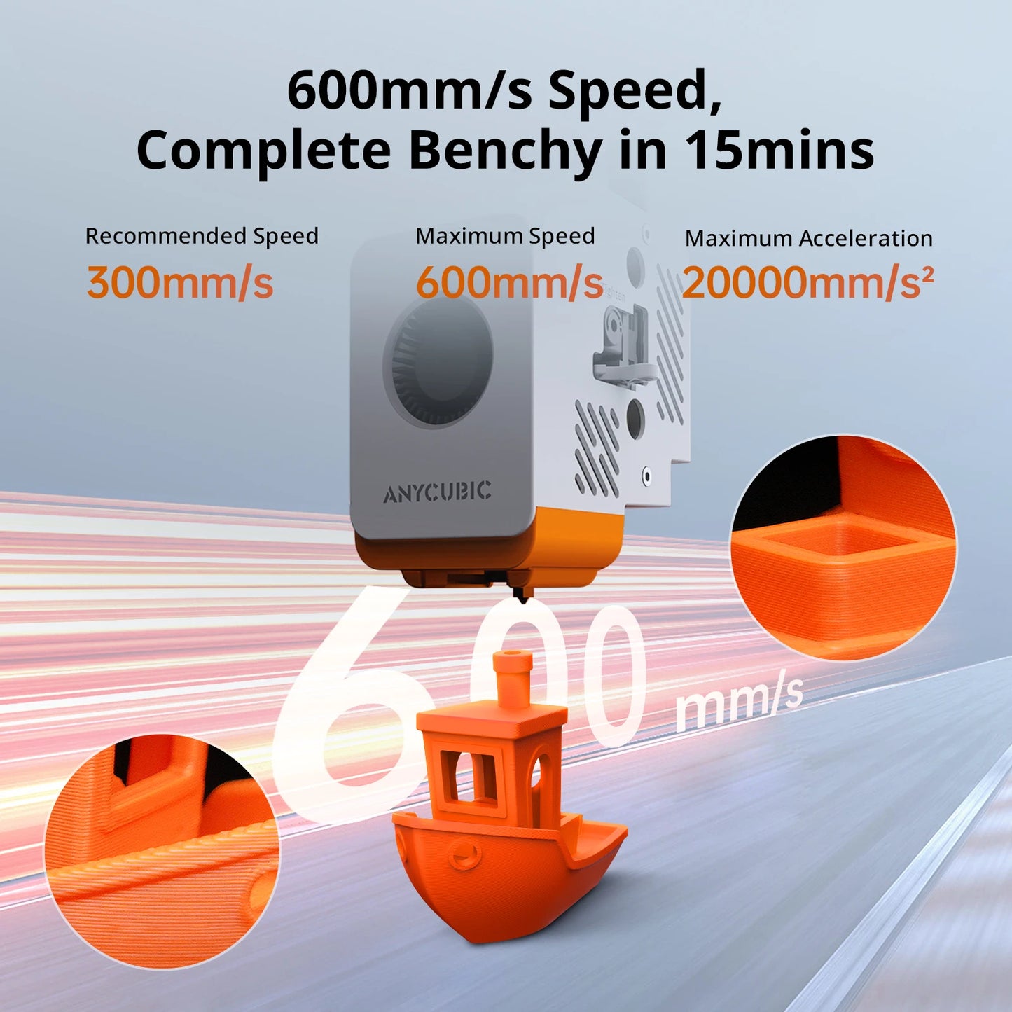 Core XY 3D Printer High-Speed 600mm/s Ultra-Quiet