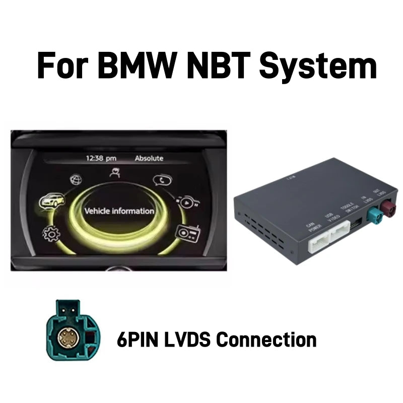 Wireless CarPlay Android Auto Adapter for BMW NBT