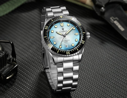Automatic Mechanical Watch Sapphire Glass Waterproof White