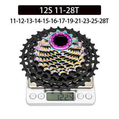 Ultralight 12 Speed Road Bike Cassette 11-28T Black Rainbow
