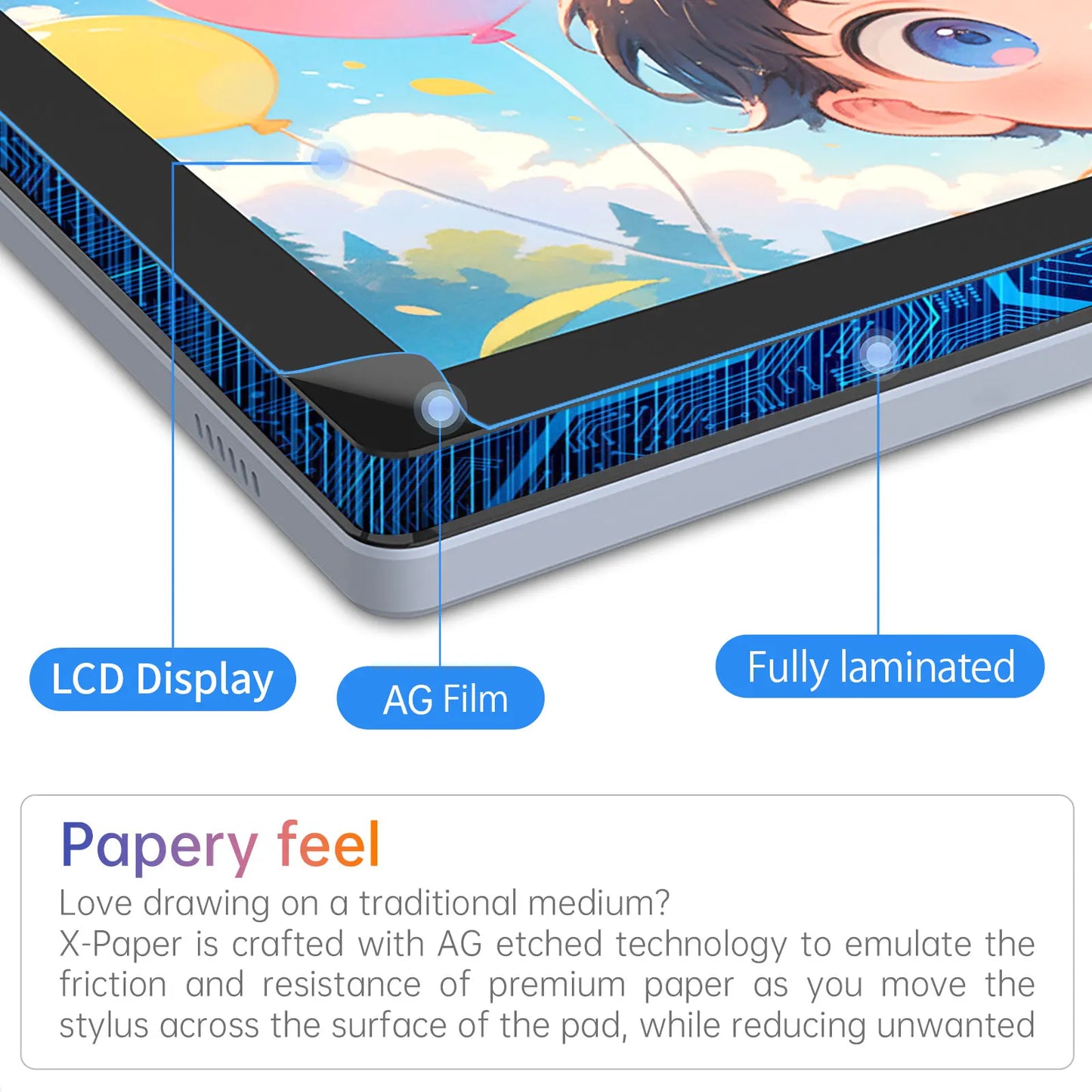 Portable 10.1" Graphics Drawing Tablet with Touch Display