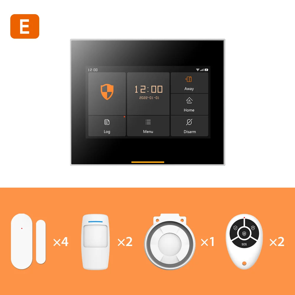 4G Wireless Smart Home Alarm System 4 Sensors
