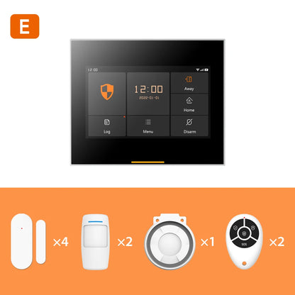 4G Wireless Smart Home Alarm System 4 Sensors