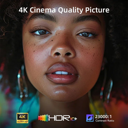 4K Android 14 Home Projector with Netflix and Dolby Sound
