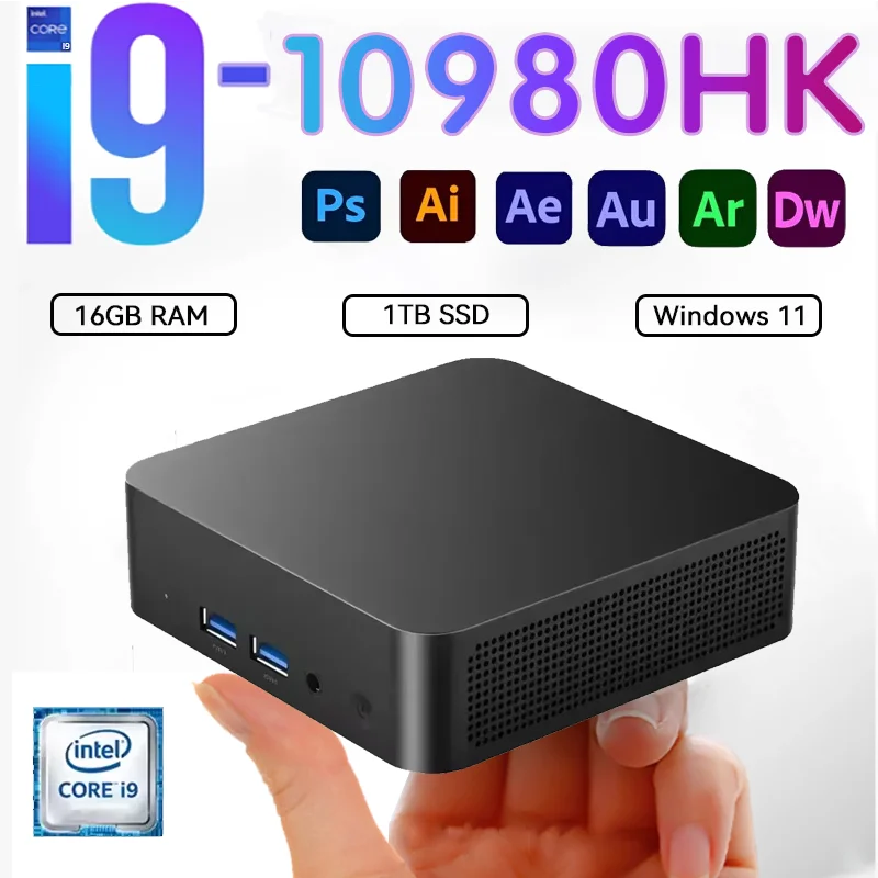 Portable Mini PC i9 16GB 2TB SSD