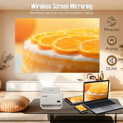 Portable 4K Native Projector 650ANSI 1080p Auto Focus WiFi6