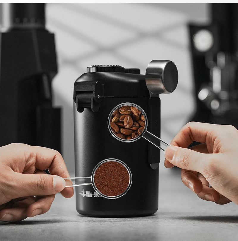 Airtight Coffee Bean Storage Jar with Valve & Spoon
