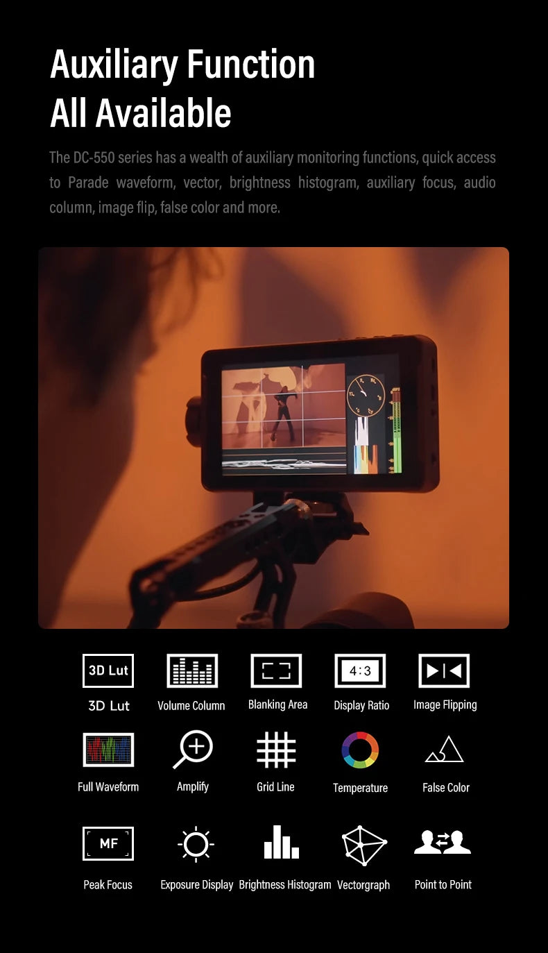 Professional 5.5" 4K Field Monitor for DSLR and Video Cameras