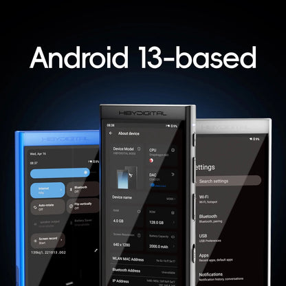 Smart HiFi Audio Player 128GB Blue with IPS Display
