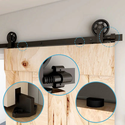 Industrial Single Wood Barn Door Track 203CM