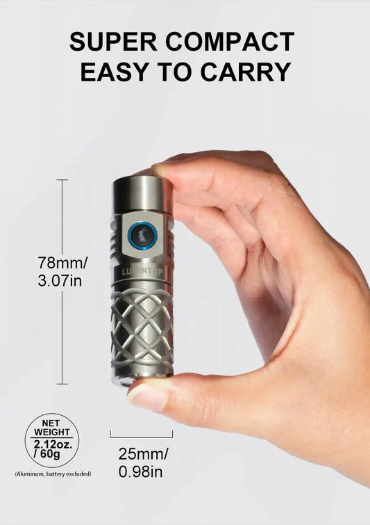 Portable 250LM LEP Flashlight 700m Beam USB-C Rechargeable