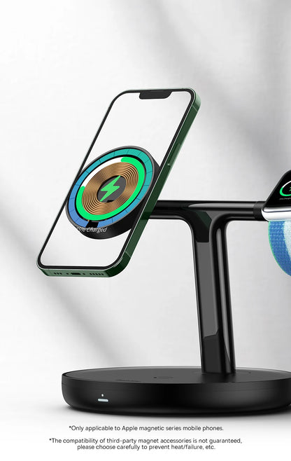 Wireless Charging Station for Phone Earbuds and Watch