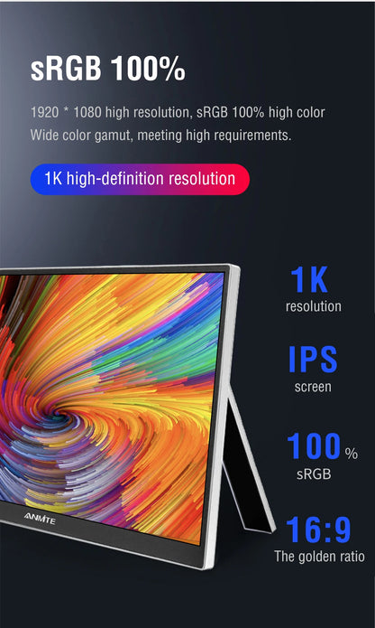 16 Inch Wireless Portable Monitor Auto Rotation Display