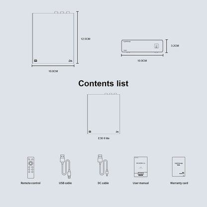 Black E30II LITE High-Resolution DAC with Remote Control