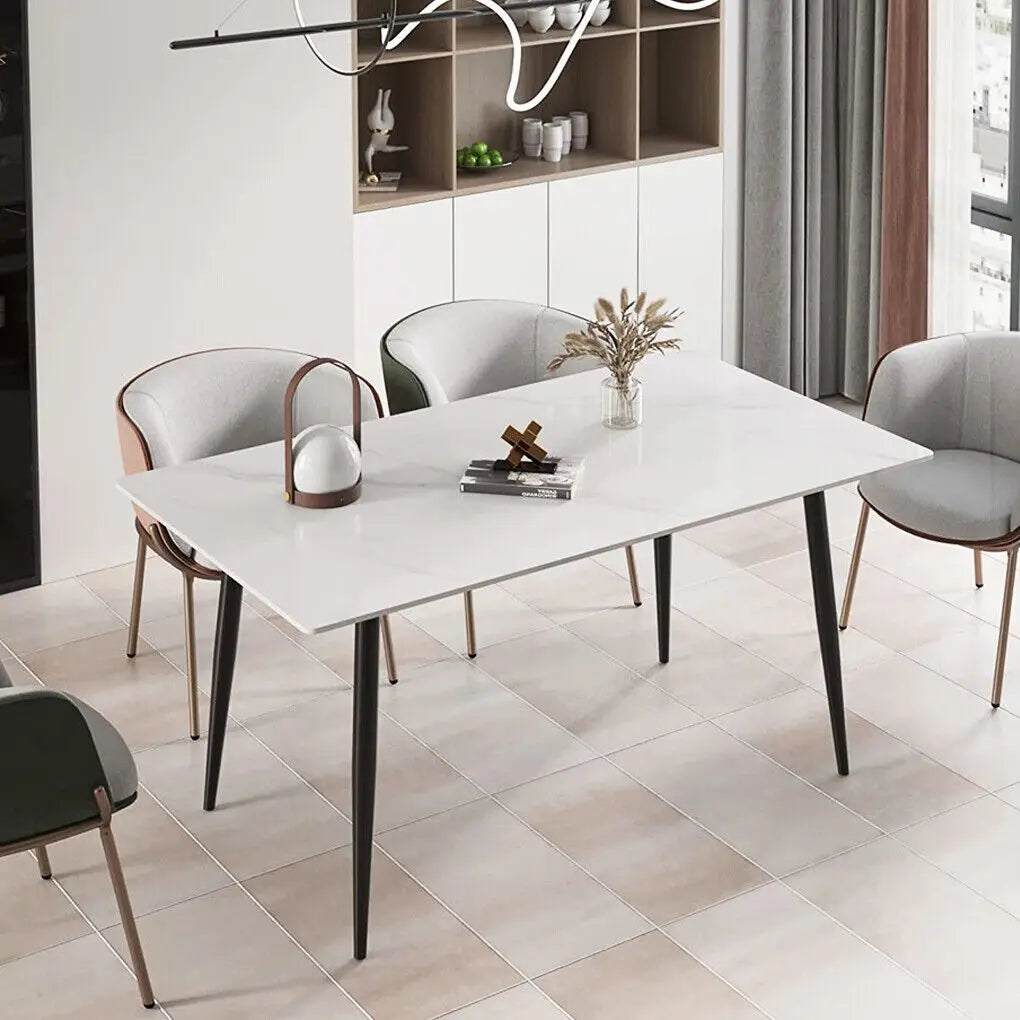 High Gloss White Emerald Table for Kitchen or Restaurant Use