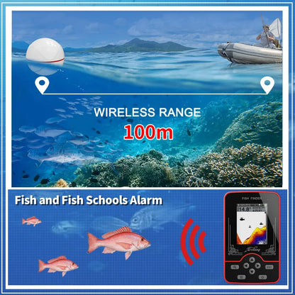 Portable Fish Finder Echo Sounder 197ft Depth Wireless Sonar