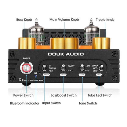HiFi Valve Amplifier 160W Bluetooth Stereo Amp for Turntables