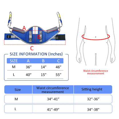 Large Padded Standing Assist Lift Sling Rehabilitation Aid