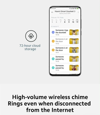 2K Smart Video Doorbell with Night Vision and AI Alerts