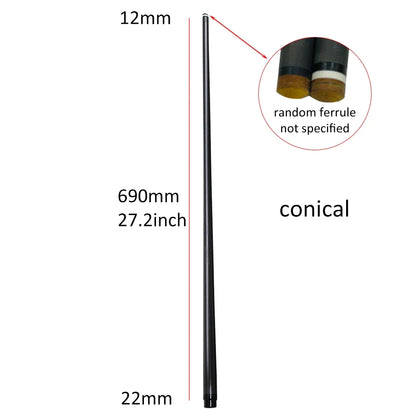 Durable Snooker Cue Shaft Flat 3-8x10 Conical