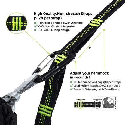 Travel-Friendly Yellow Mosquito Net Hammock Outdoor