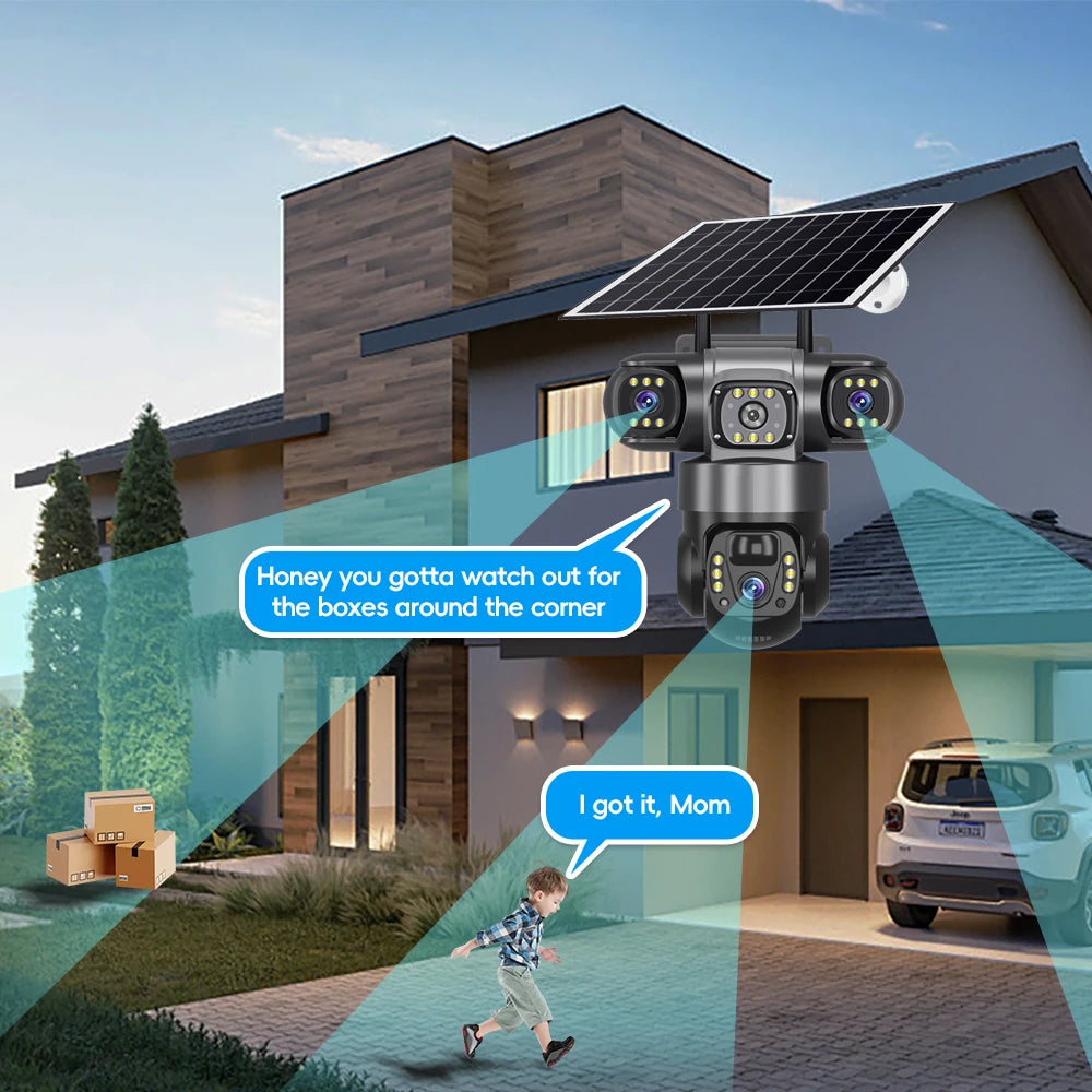 4G Solar Outdoor CCTV Camera 6K 12MP with Night Vision