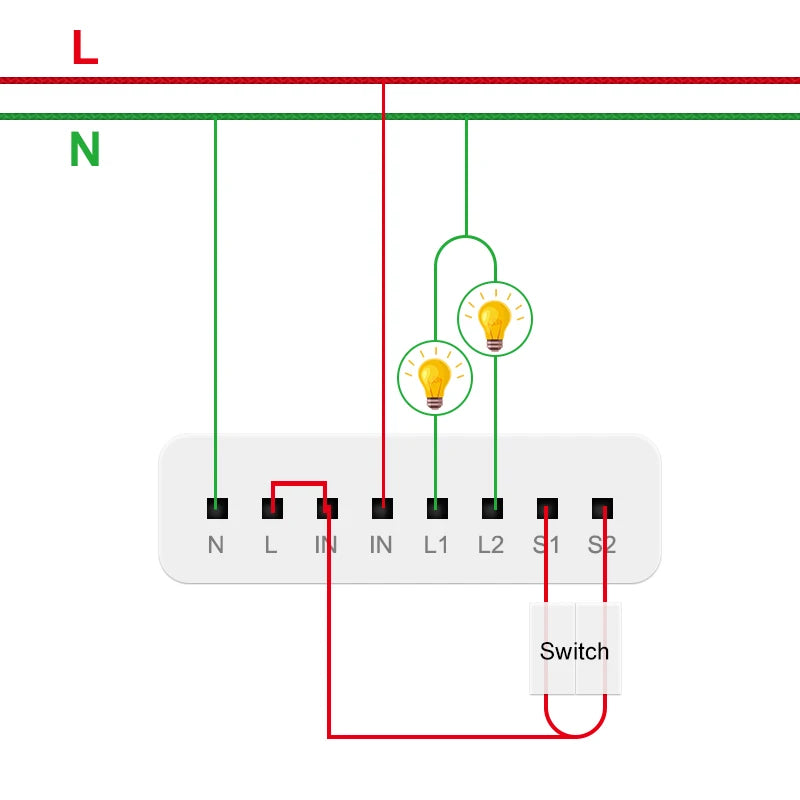 Wireless Zigbee Dual Channel Relay Module Set of 6