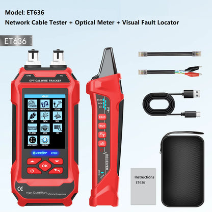 600M Network Cable Tester with VFL and Multimeter