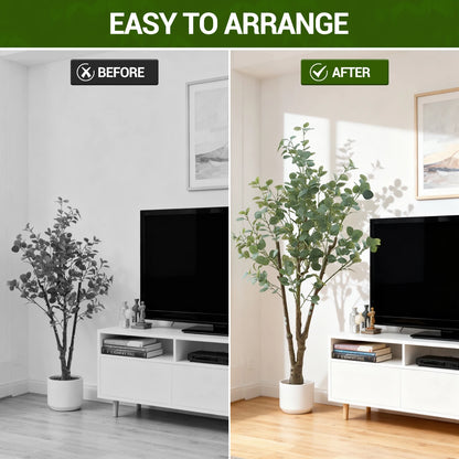 Faux Eucalyptus Plant Low-Maintenance Home & Office Decor