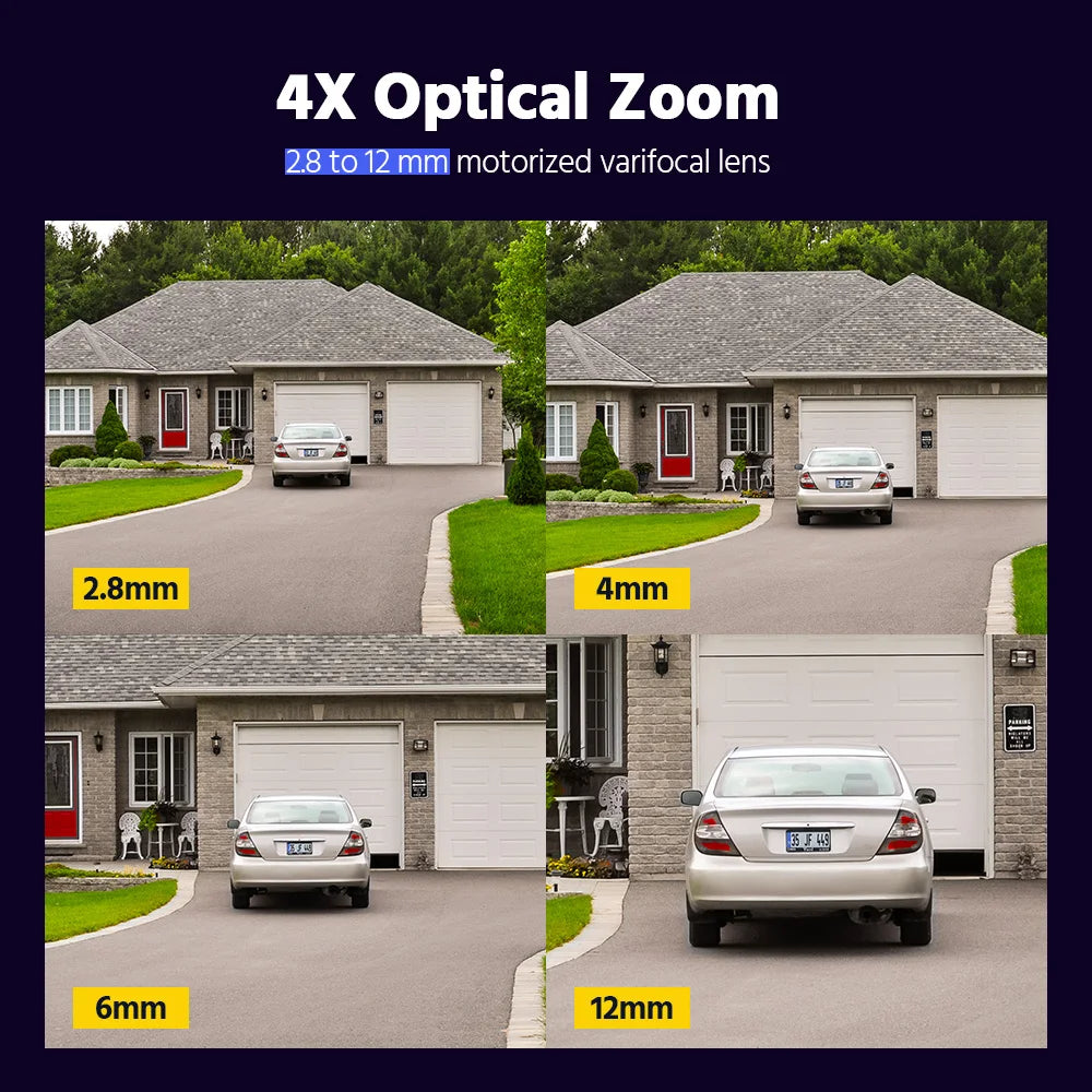 4K 8MP IP67 Waterproof Security Camera with Human Detection
