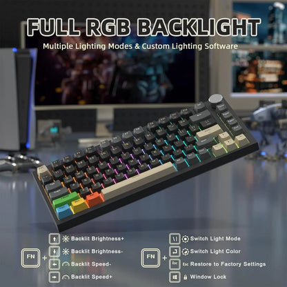 Rapid Trigger Mechanical Gaming Keyboard K85 Khaki RGB