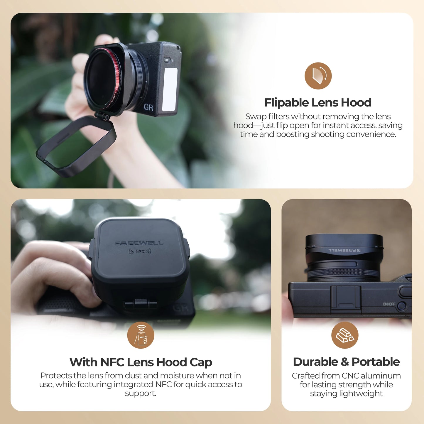CPL Black Mist Filter with Flip Lens Hood GRIII