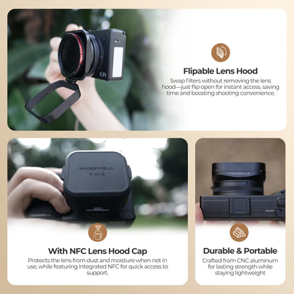 CPL Black Mist Filter with Flip Lens Hood GRIII