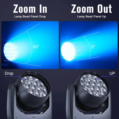 300W RGBW LED Moving Head Light DMX DJ Party