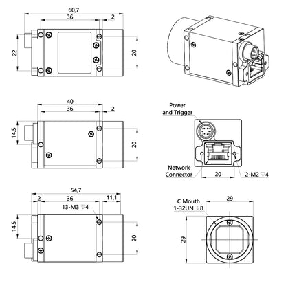 2.0MP Color GigE Industrial Machine Vision Camera