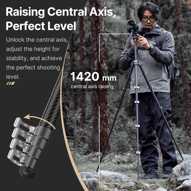 Compact F38 Tripod for DSLR with Quick Release & Pan