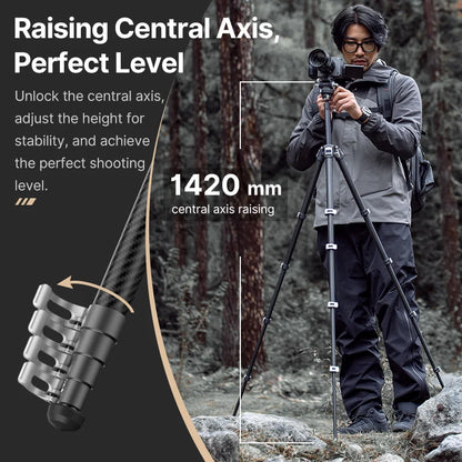 Compact F38 Tripod for DSLR with Quick Release & Pan