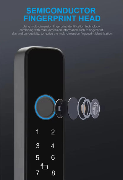 Keyless Sliding Door Lock with Fingerprint & Password