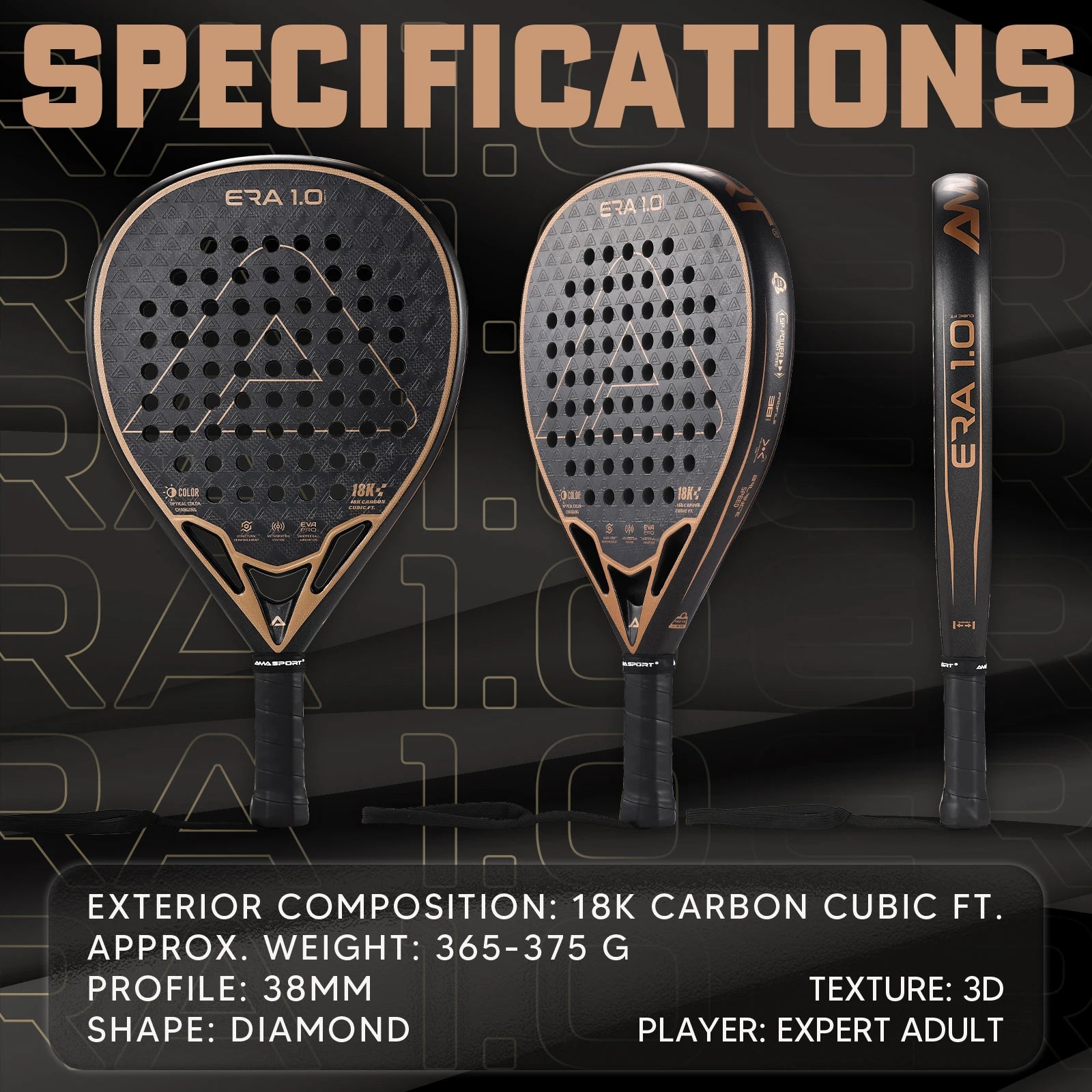 Power Racquet Lightweight 18K Carbon Padel Racquet for Power and Control – Stuffology ...