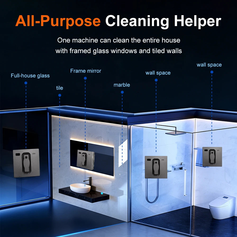 Smart Robot Window Cleaner with Dual Water Spray