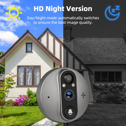 3MP Smart WiFi Door Viewer with PIR Motion Detection