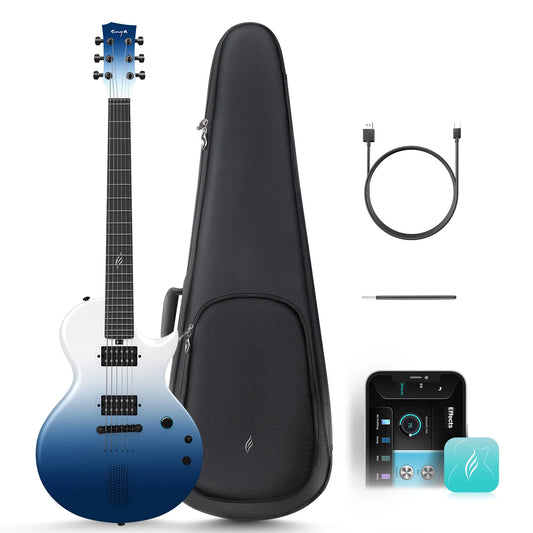 Portable Carbon Fiber Electric Guitar 2 in 1 Speaker