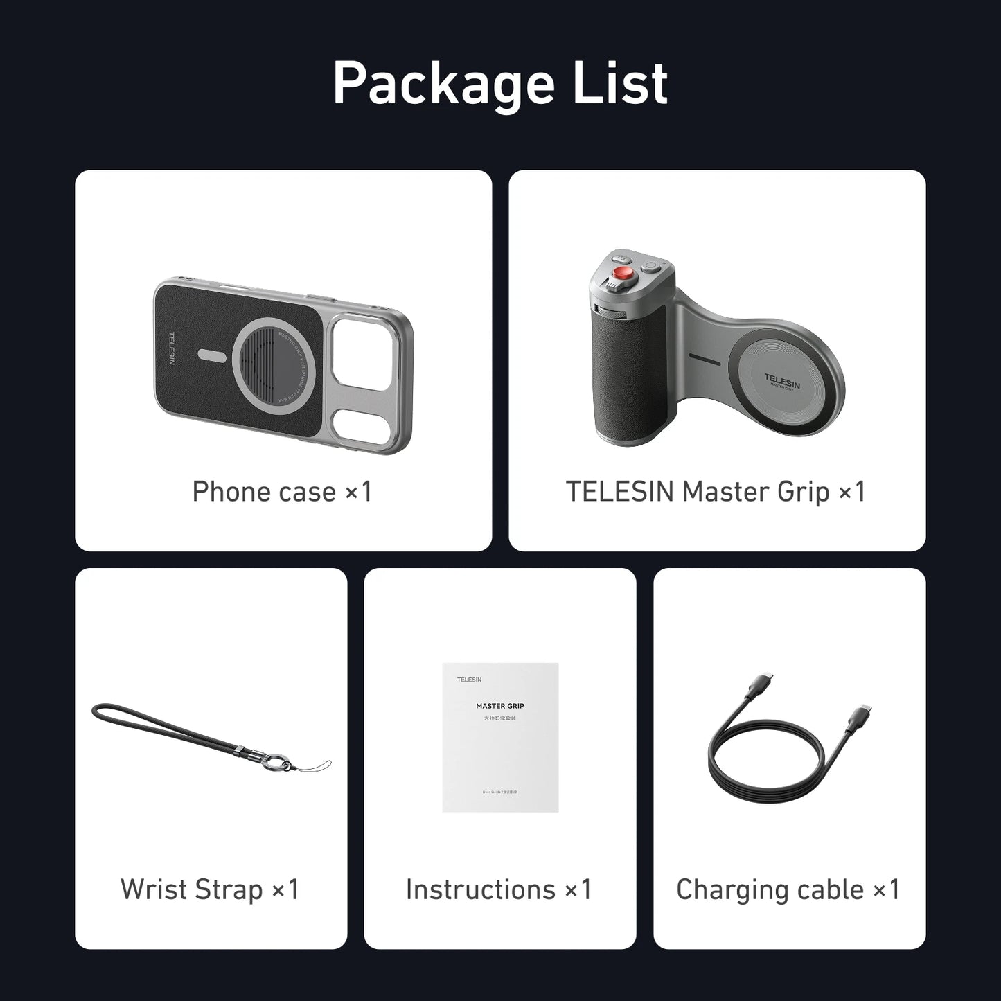 Magnetic Phone Grip with Filter Support iPhone 17 Pro Max
