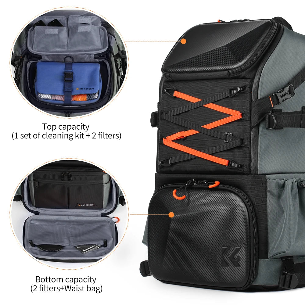 32L 2in1 Camera Backpack and Sling Bag Waterproof